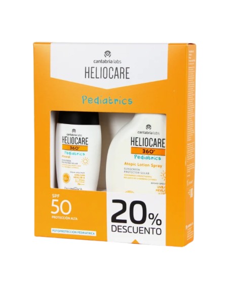 Heliocare Pediatrics Mineral SPF50+ 50 Ml + Heliocare Pediatrics Atopic Lotion Spray SPF50+ 250 Ml