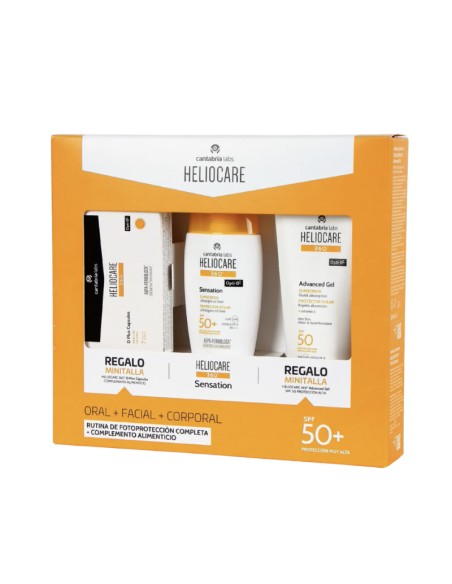 Heliocare 360 Sensation SPF50+ 50 Ml + REGALO Heliocare 360 Advanced Gel SPF50+ 100 Ml + REGALO Heliocare 360 D Plus 7 Cápsulas