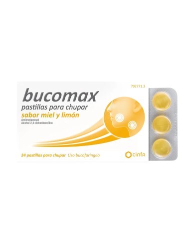 Bucomax Sabor Miel Y Limón 24 Pastillas Bucomax Sabor Miel Y Limón 24 Pastillas