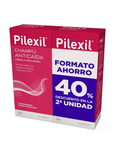 Pilexil Duplo Champú Anticaída 2x500 ml Pilexil Duplo Champú Anticaída 2x500 ml