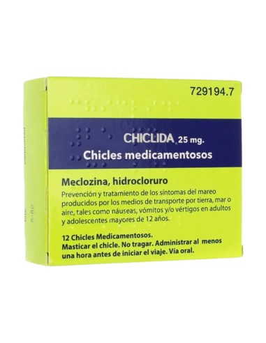 Chiclida 25 Mg 12 Chicles