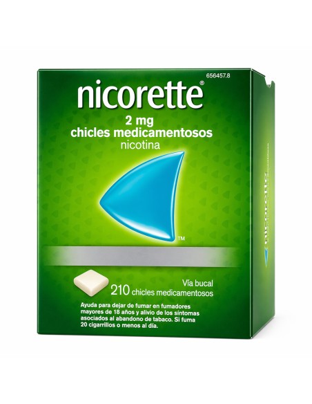 Nicorette 2 mg 210 Chicles Medicamentosos Nicotina