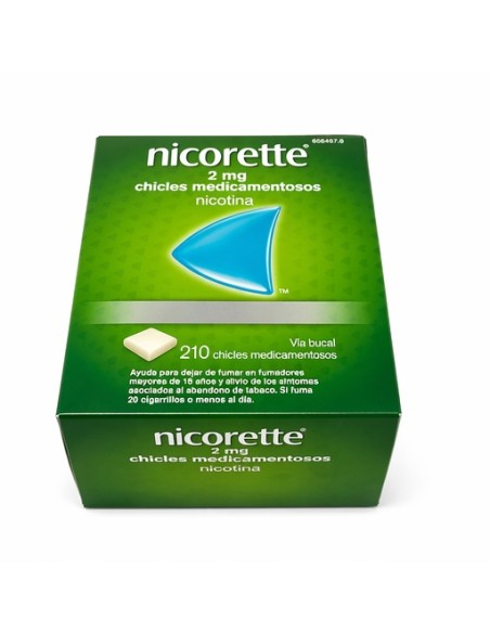 Nicorette 2 mg 210 Chicles Medicamentosos Nicotina