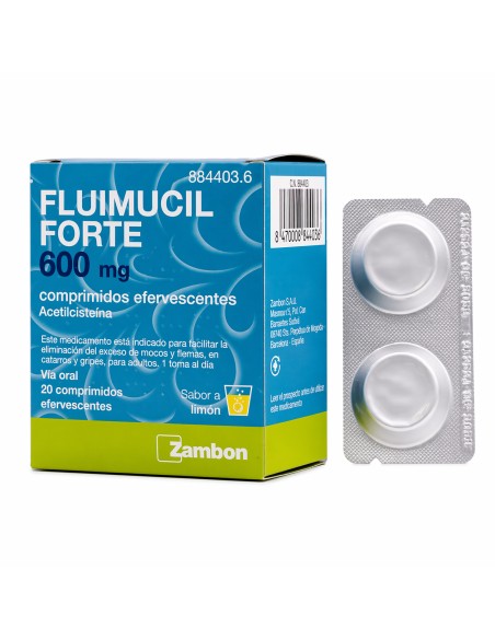Fluimucil Forte 600 mg 20 Comprimidos Efervescentes