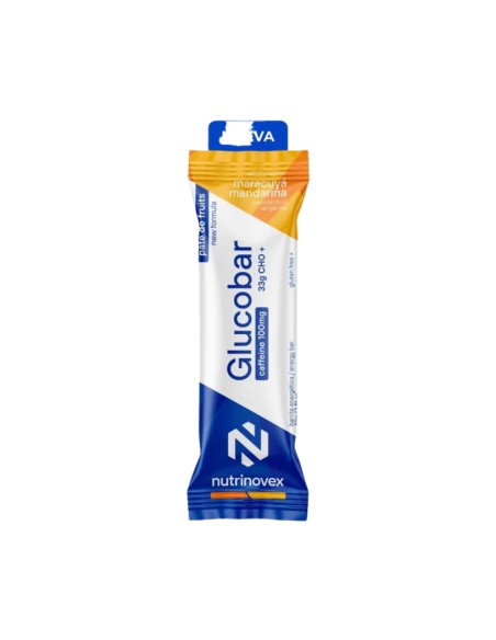 Nutrinovex Glucobar Cafeína 100 mg Maracuyá Mandarina 40 g