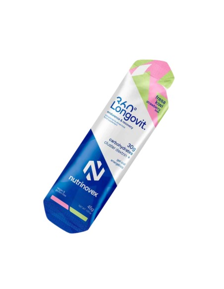 Nutrinovex Longovit Gel 30 g CHO + Dextrina Fresa Kiwi 45 g