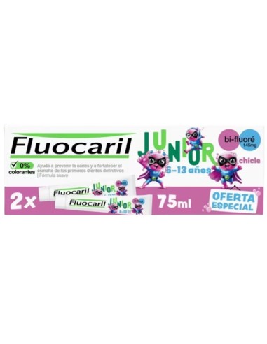 Fluocaril Junior Sabor Chicle 2x75 ml