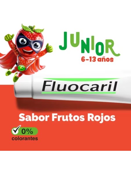 Fluocaril Junior Sabor Frutos Rojos 2x75 ml