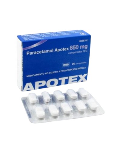Paracetamol Apotex 650 Mg 20 Comprimidos