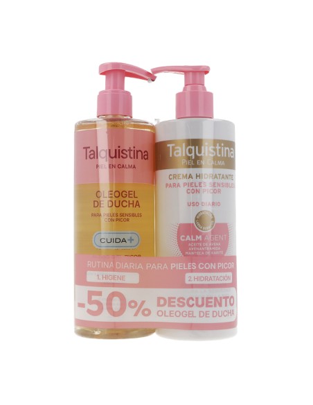 Talquistina Pack Oleogel De Ducha 400 ml + Crema Hidratante 400 ml