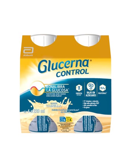 Glucerna Control Sabor Vainilla 4x220 ml
