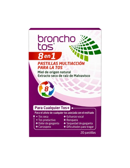 Bronchotos 8 en 1 Pastillas Garganta 20 Unidades
