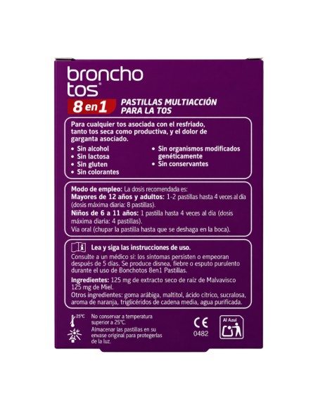 Bronchotos 8 en 1 Pastillas Garganta 20 Unidades