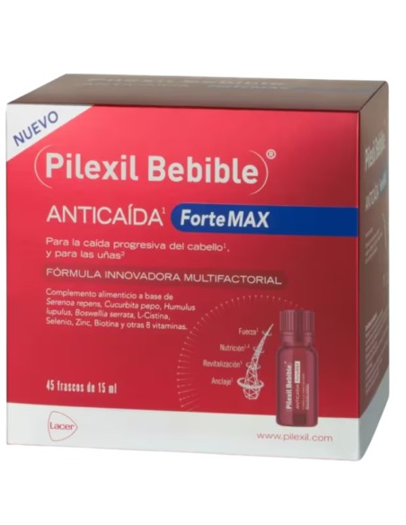 Pilexil Anticaída Forte Max Bebible 45 Frascos