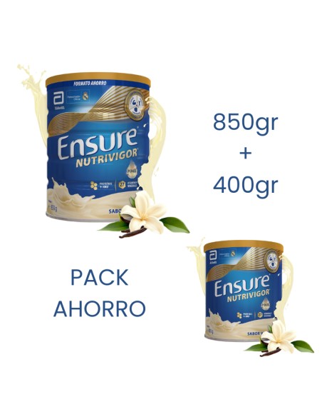 Ensure NutriVigor Sabor Vainilla Pack Ahorro 850 g + 400 g