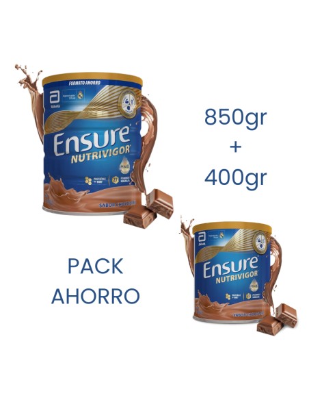 Ensure NutriVigor Sabor Chocolate Pack Ahorro 850 g + 400 g