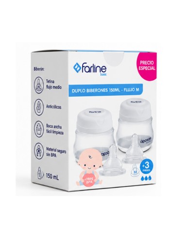 Farline Duplo Biberones 150 ml Flujo... Farline Duplo Biberones 150 ml Flujo...