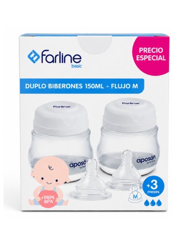 Farline Duplo Biberones 150 ml Flujo... Farline Duplo Biberones 150 ml Flujo...