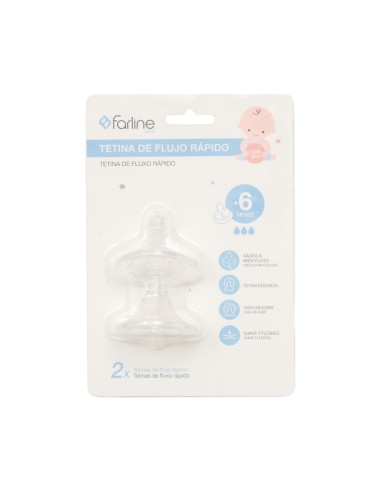Farline Duplo Tetina Flujo Rápido