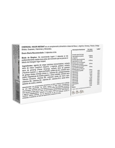 Energisil Vigor Instant 20 cápsulas