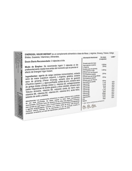 Energisil Vigor Instant 20 cápsulas