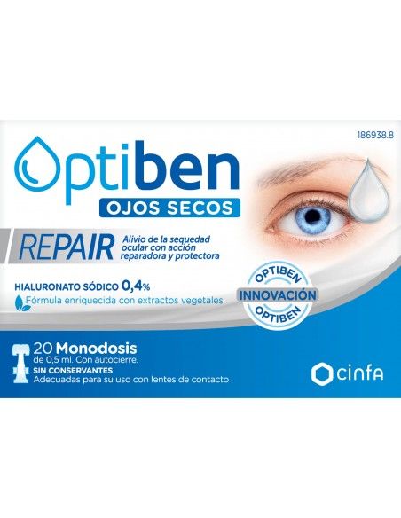 Optiben Ojos Secos Repair 20 Monodosis
